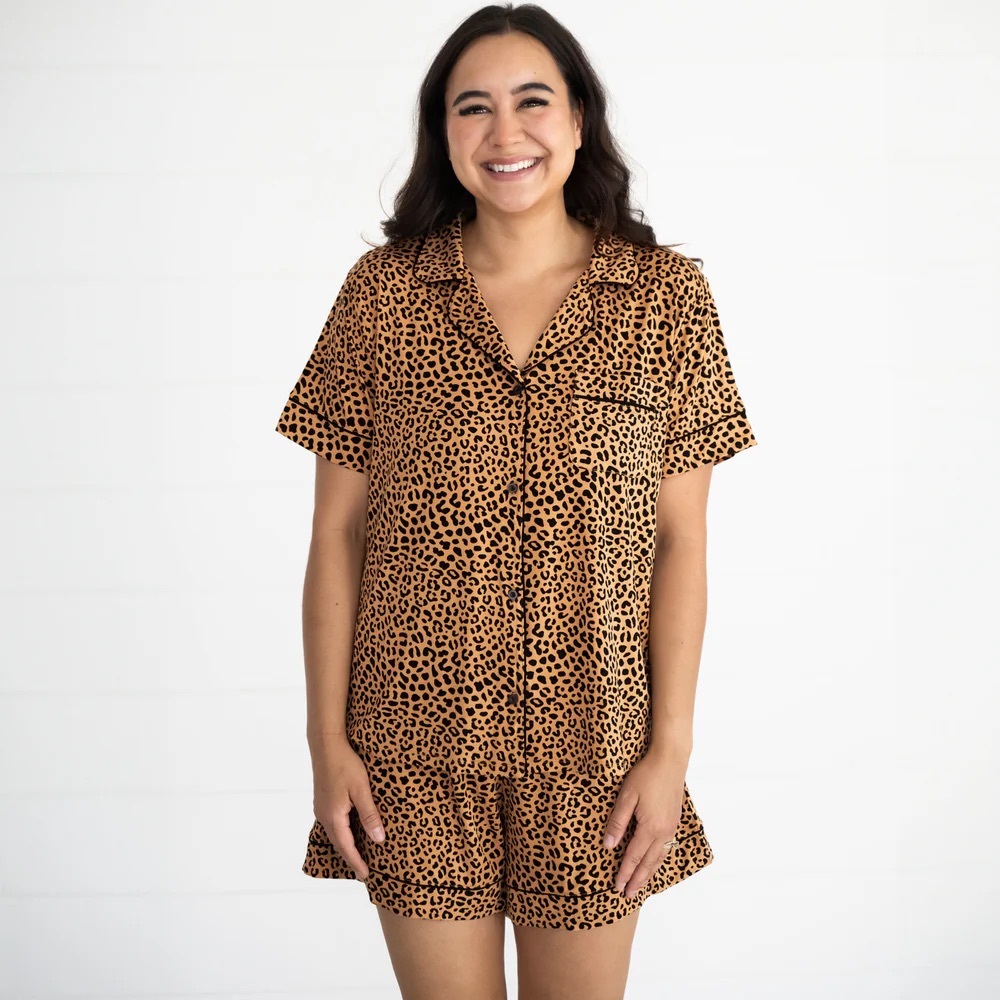 Little Sleepies Cheetah Print Women's Pajama Set